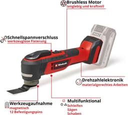 Einhell Akku-Multifunktionswerkzeug TP-MG 18 Li BL - Solo | Rot
