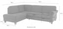 Home affaire Ecksofa Borkum | Grau 5