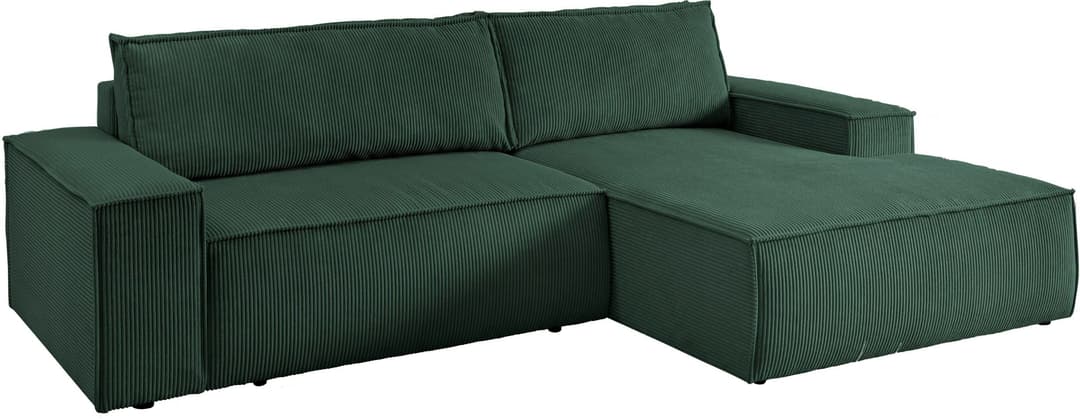 Home affaire Ecksofa SHERWOOD L-Form, 267 cm | Grün