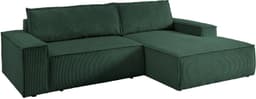 Home affaire Ecksofa SHERWOOD L-Form, 267 cm | Grün