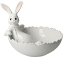Goebel Osterhase Figur Hase mit Schale Snow White | Weiß