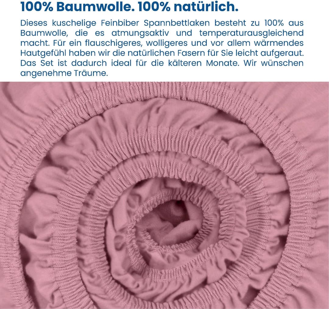 Schiesser Spannbettlaken Finni | Rosa