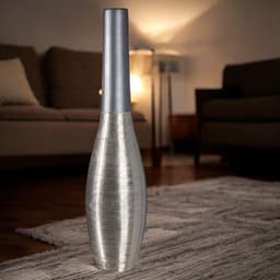 GILDE Bodenvase Kegel London | Grau