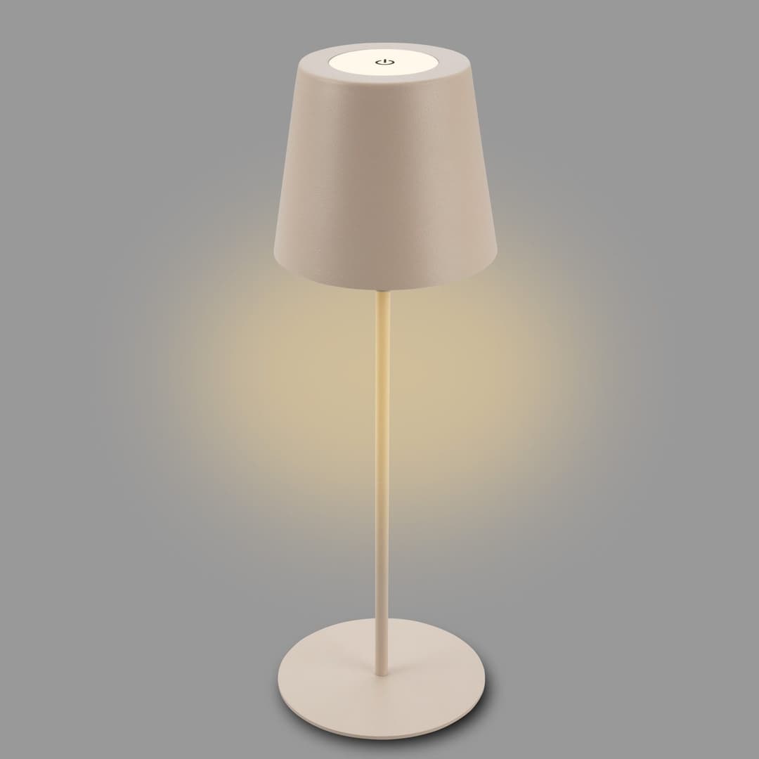 Briloner Leuchten LED Außen-Tischleuchte Coloris | Beige