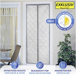 Maximex Türvorhang Wärmeschutz 2in1 | Grau