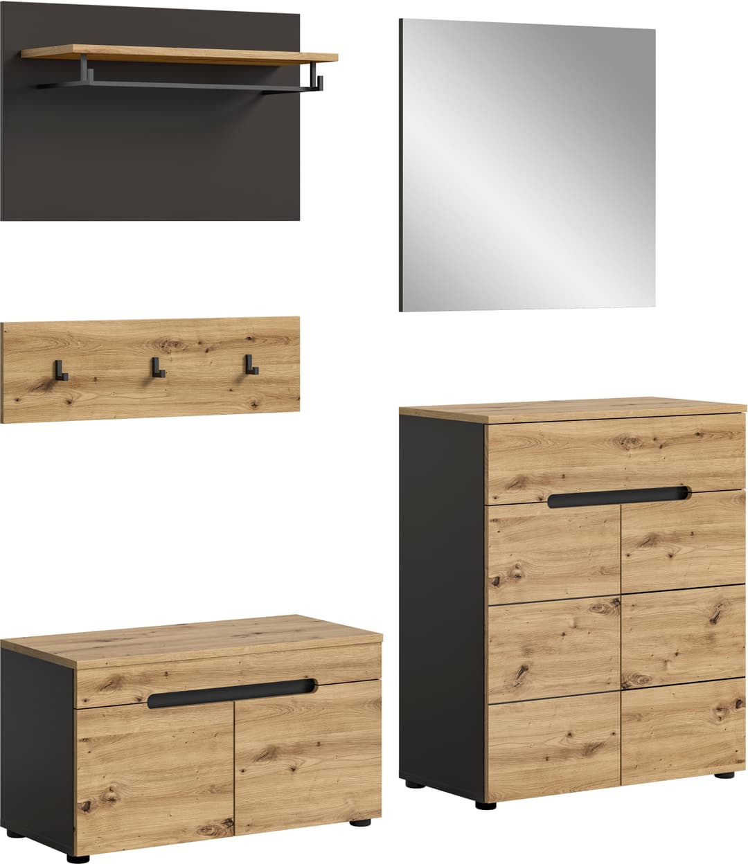 Home affaire Garderoben-Set REHAT | Braun