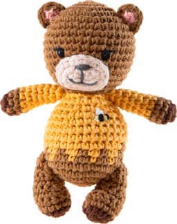 Heunec® Kuscheltier Crochi, Häkel-Freund Bär | Braun
