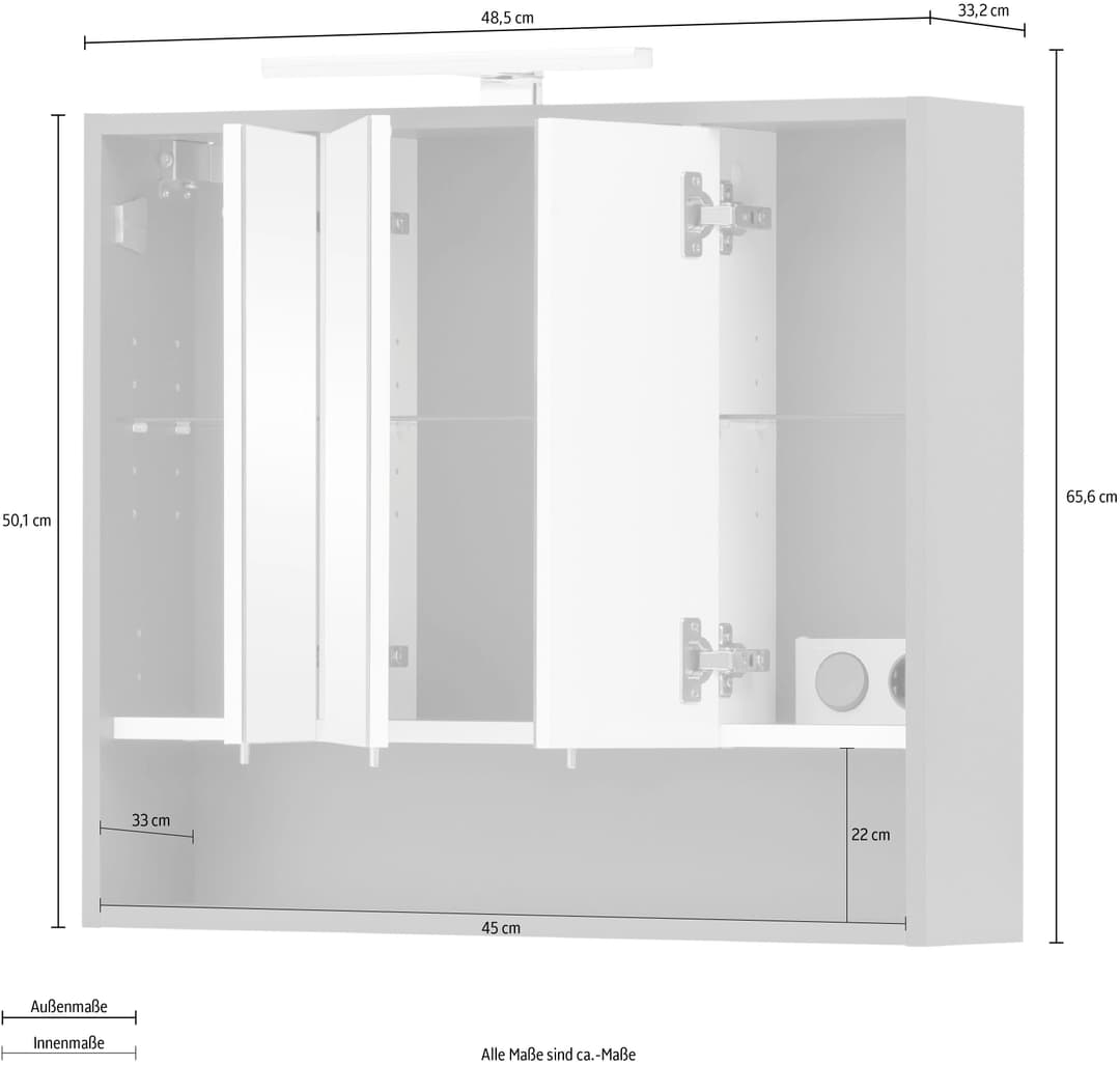 welltime Spiegelschrank Kent | Grün
