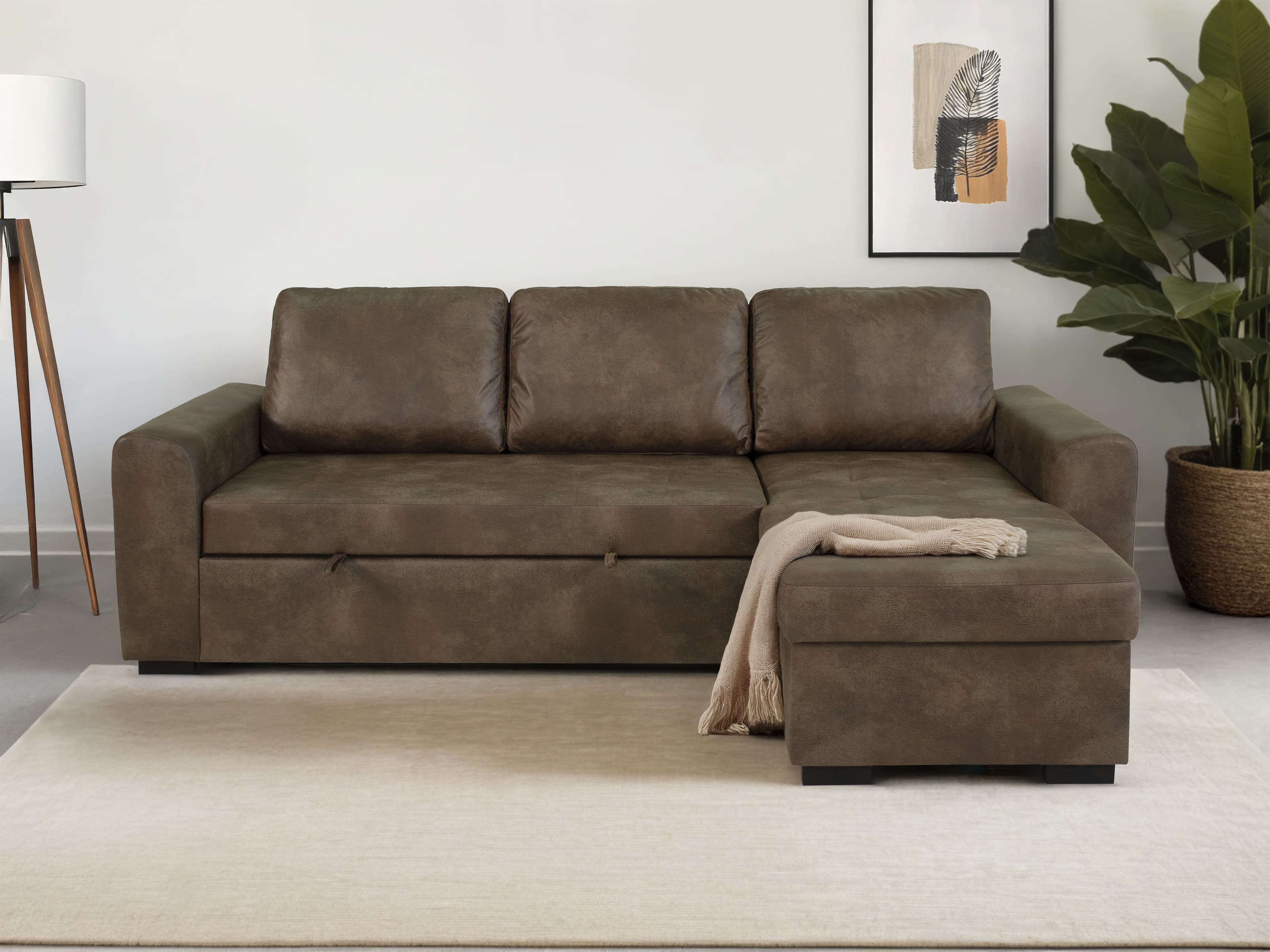 Trends by HG Ecksofa Poll L-Form | Braun
