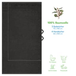 HAMMETEX Handtuch Set | Grau