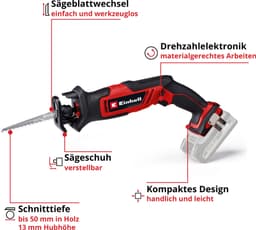 Einhell Akku-Multisäge TE-AP 18/13 Li - Solo | Rot