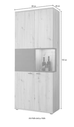 HELA Vitrine Atlanta | Holztöne