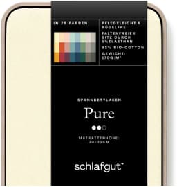 Schlafgut Spannbettlaken PURE | Gelb