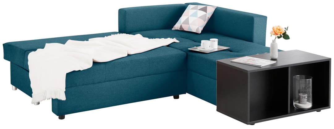 Home affaire Ecksofa Italia L-Form | Türkis