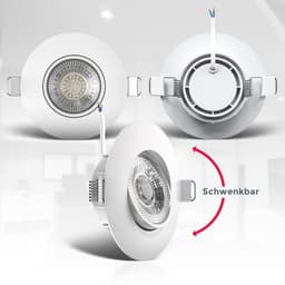 B.K.Licht LED Einbauleuchte 6er Set | Weiß