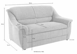 DOMO collection 2-Sitzer Lale Sofa | Grau