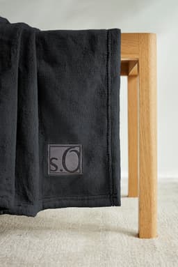 Wohndecke s.Oliver Decke Kuschelsoft | Schwarz