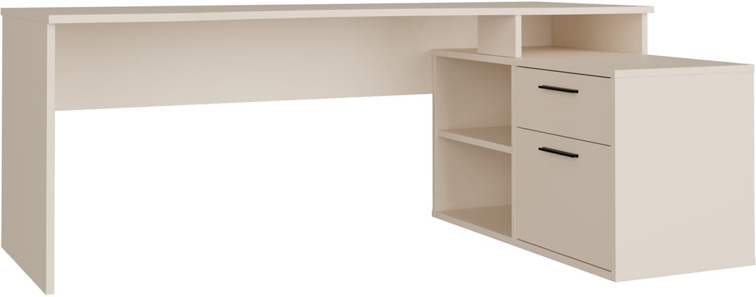 FORTE Eckschreibtisch Tezaur | Beige
