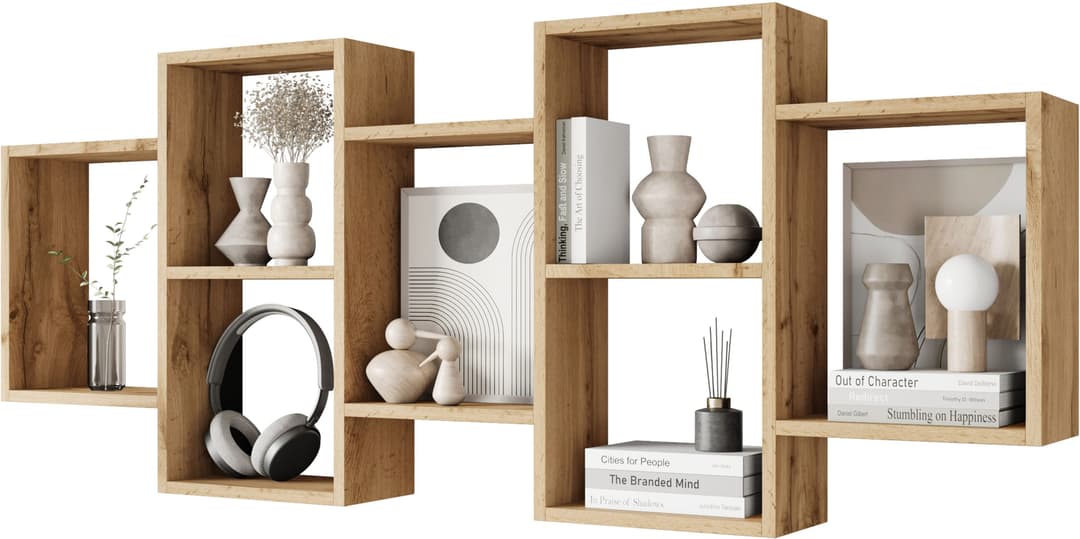 Home affaire Wandboard Wandregal Trio | Holztöne