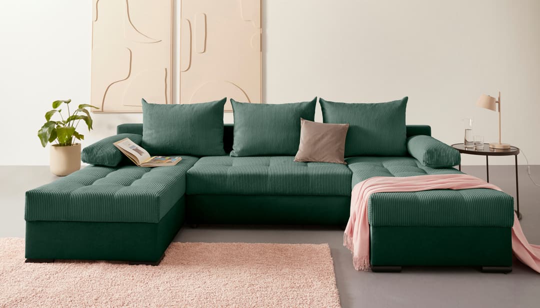COLLECTION AB Wohnlandschaft Josy U-Form | Grün