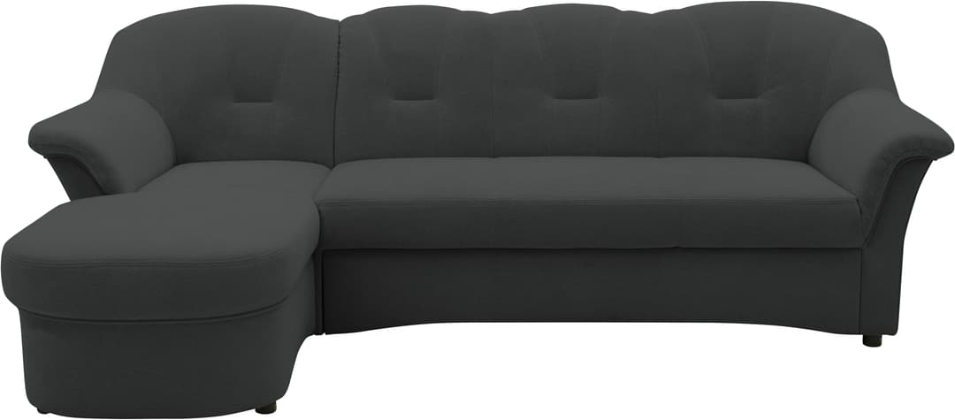 DOMO collection Ecksofa Flores | Grau