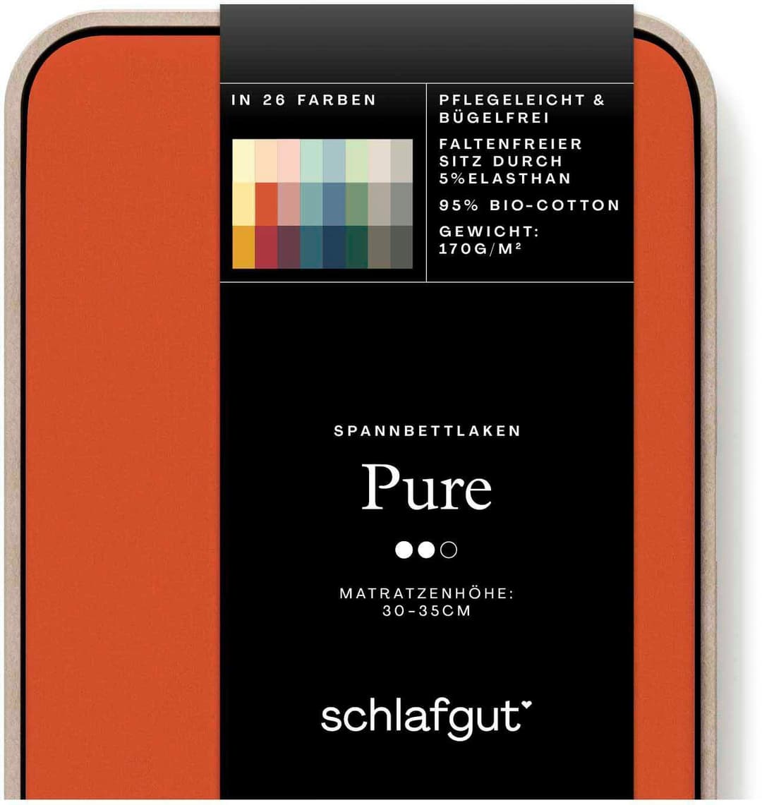 Schlafgut Spannbettlaken PURE | Rot