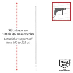 Wenko Teleskopregal Garderobe | Silber