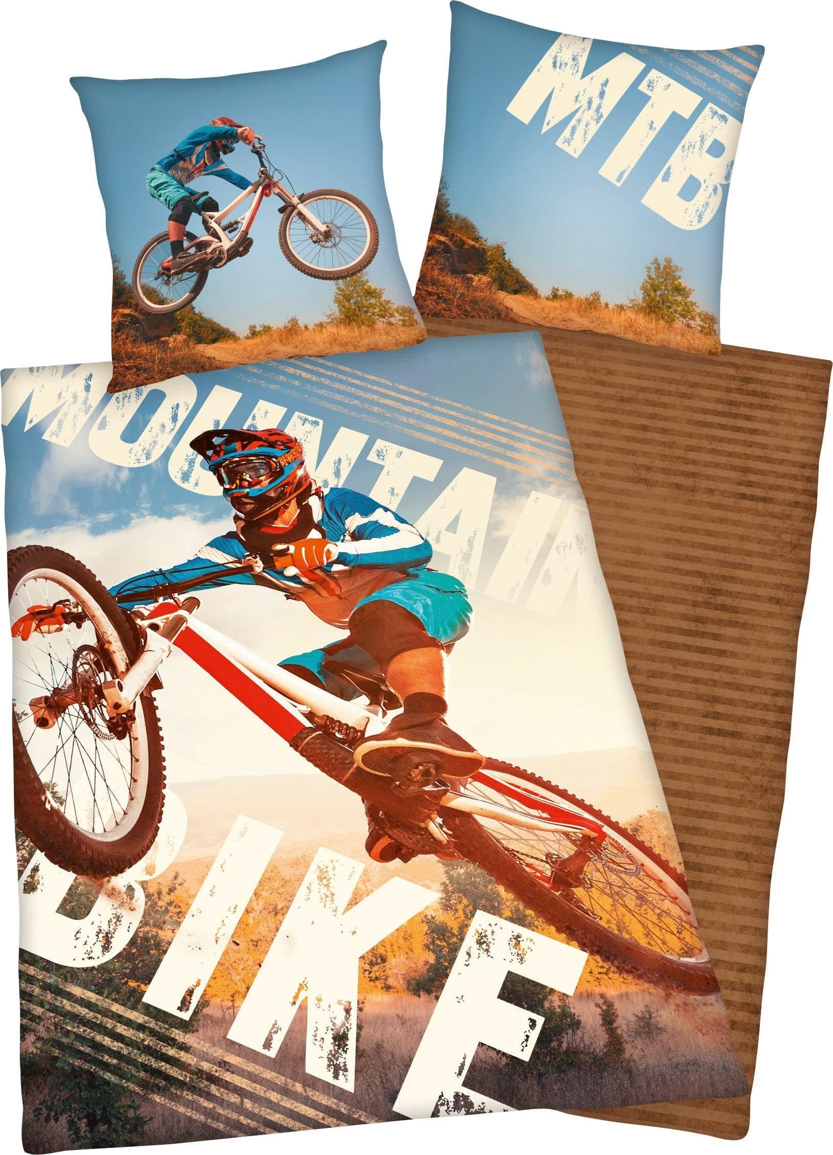 Herding Young Collection Jugendbettwäsche Mountainbike | Blau