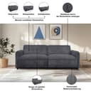 Dorel Home 3-Sitzer Allie Curved Schlafsofa | Grau 3
