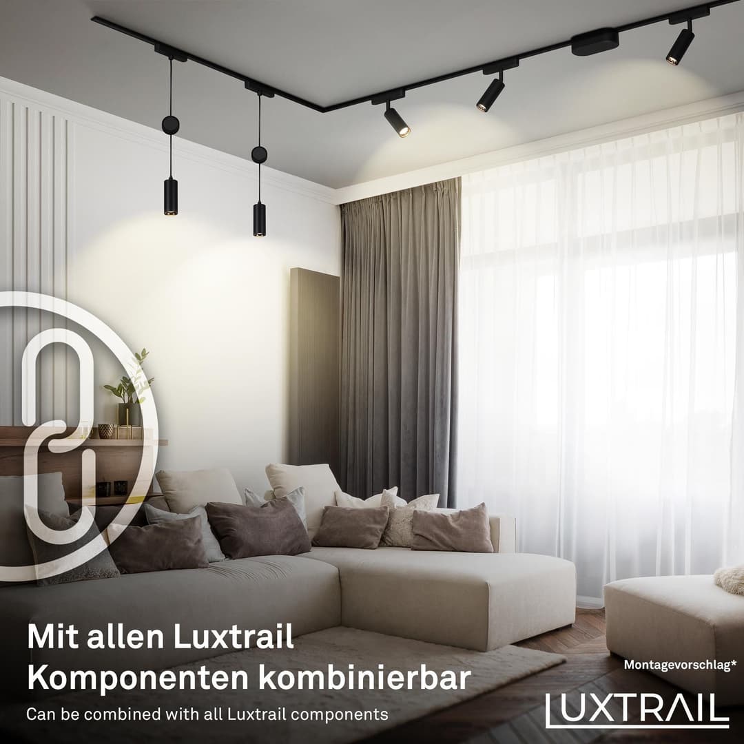 Briloner Leuchten LED Deckenleuchte LUXTRAIL 8035065 | Schwarz