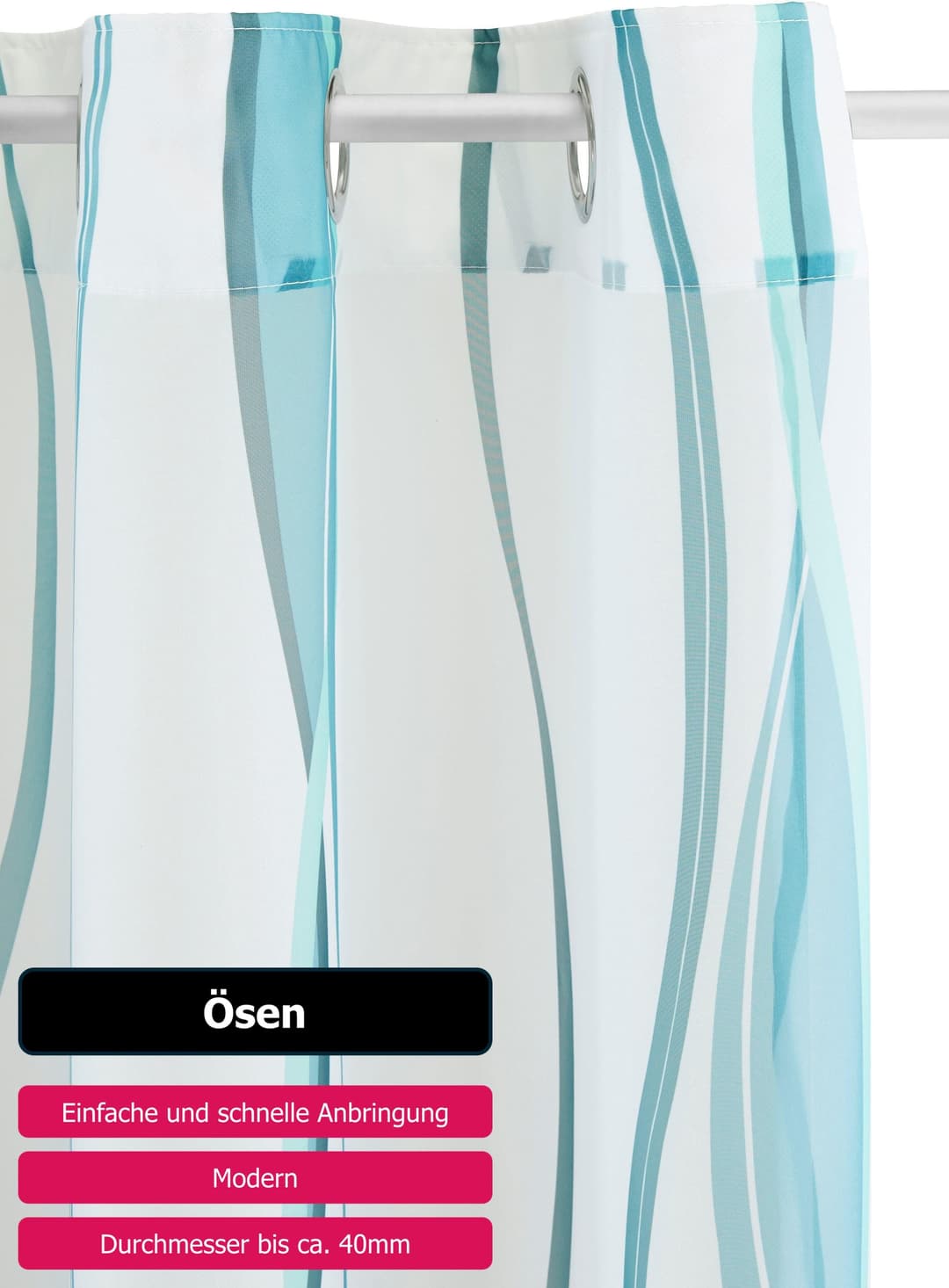 OTTO home Gardine Dimona | Mehrfarbig