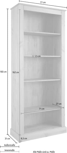 Bücherregal Liotta | Holztöne