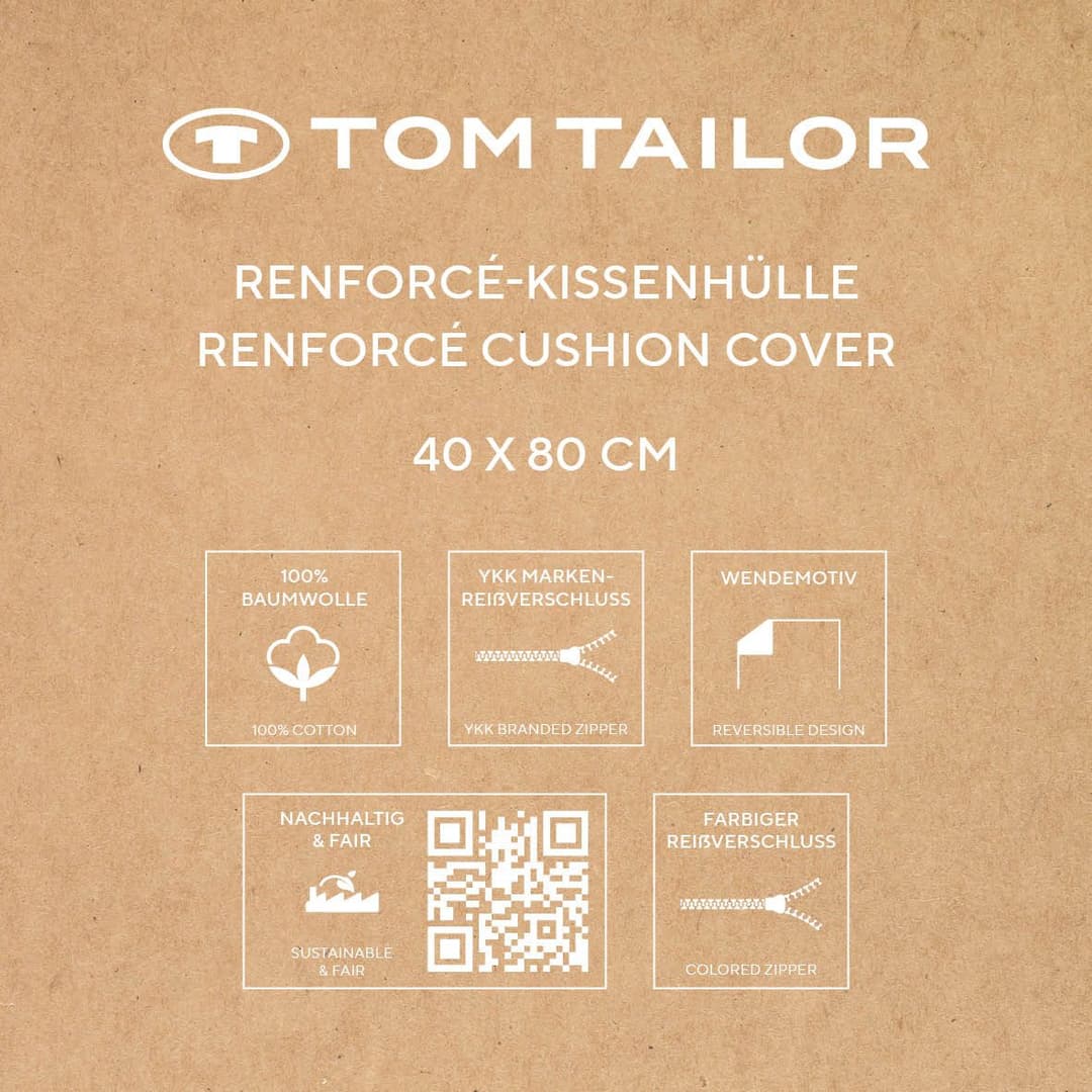 TOM TAILOR HOME Kissenhülle new bedroom | Blau