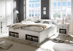 Home affaire Bett California Doppelbett | Weiß