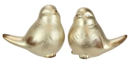 I.GE.A. Dekofigur Vogel aus Keramik | Gold