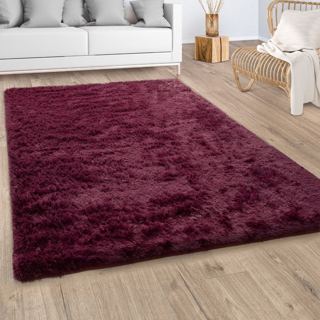 Paco Home Hochflor-Teppich Silky 591 | Lila