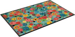 wash+dry by Kleen-Tex Fußmatte Flower Power | Mehrfarbig