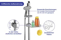 Wenko Duschablage Edelstahl | Silber