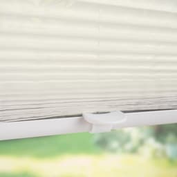Liedeco Plissee Ausbrenner Floral | Weiß