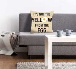 queence Dekokissen IT'S NOT THE YELLOW FROM THE EGG | Beige