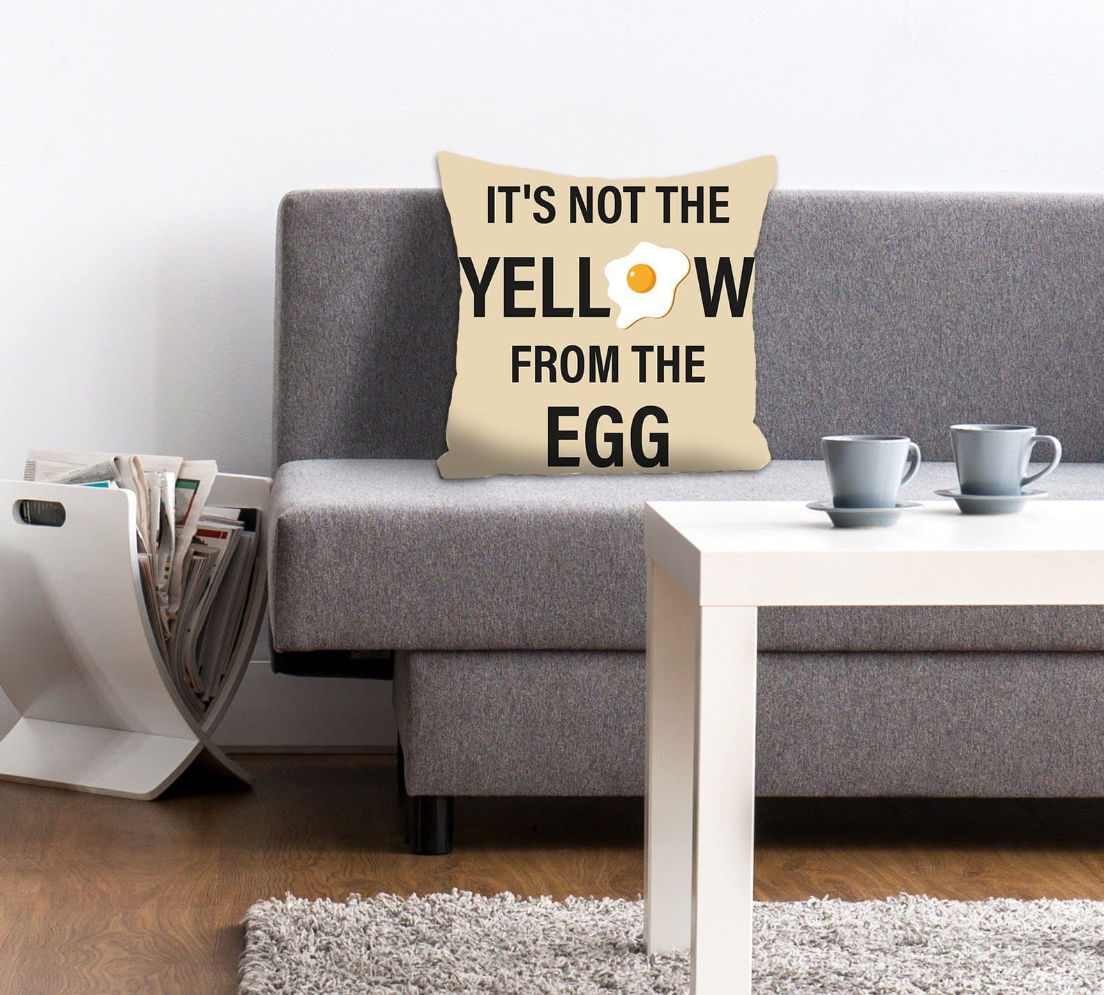 queence Dekokissen IT'S NOT THE YELLOW FROM THE EGG | Beige