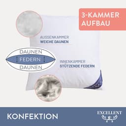 Excellent Davos 3-Kammer-Kopfkissen | Weiß