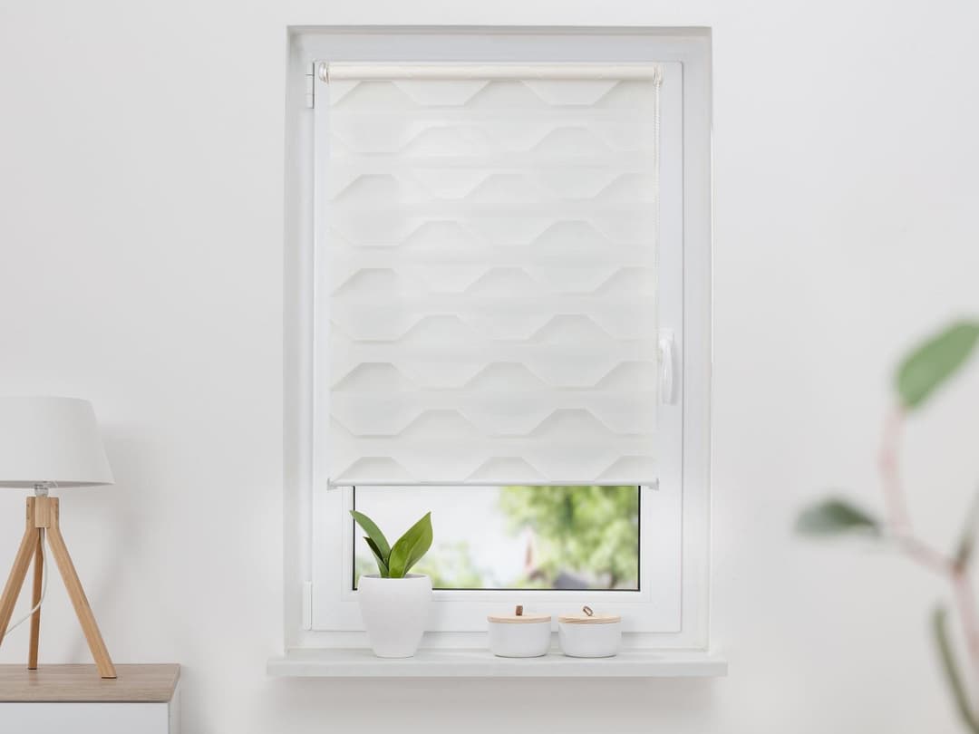 K-HOME Doppelrollo Trapez | Weiß