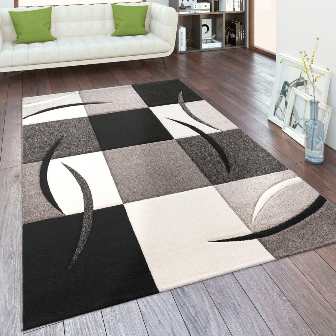Paco Home Teppich Diamond 665 | Schwarz