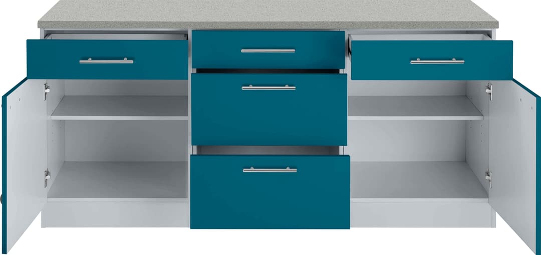 wiho Küchen Unterschrank Kiel | Blau