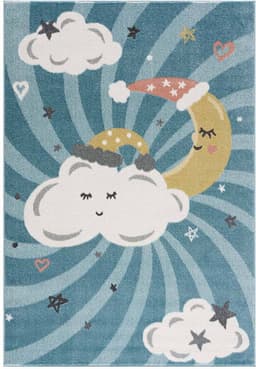 Carpet City Kinderteppich Anime9380 | Blau