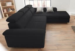 Jockenhöfer Gruppe Ecksofa Landshut L-Form | Schwarz