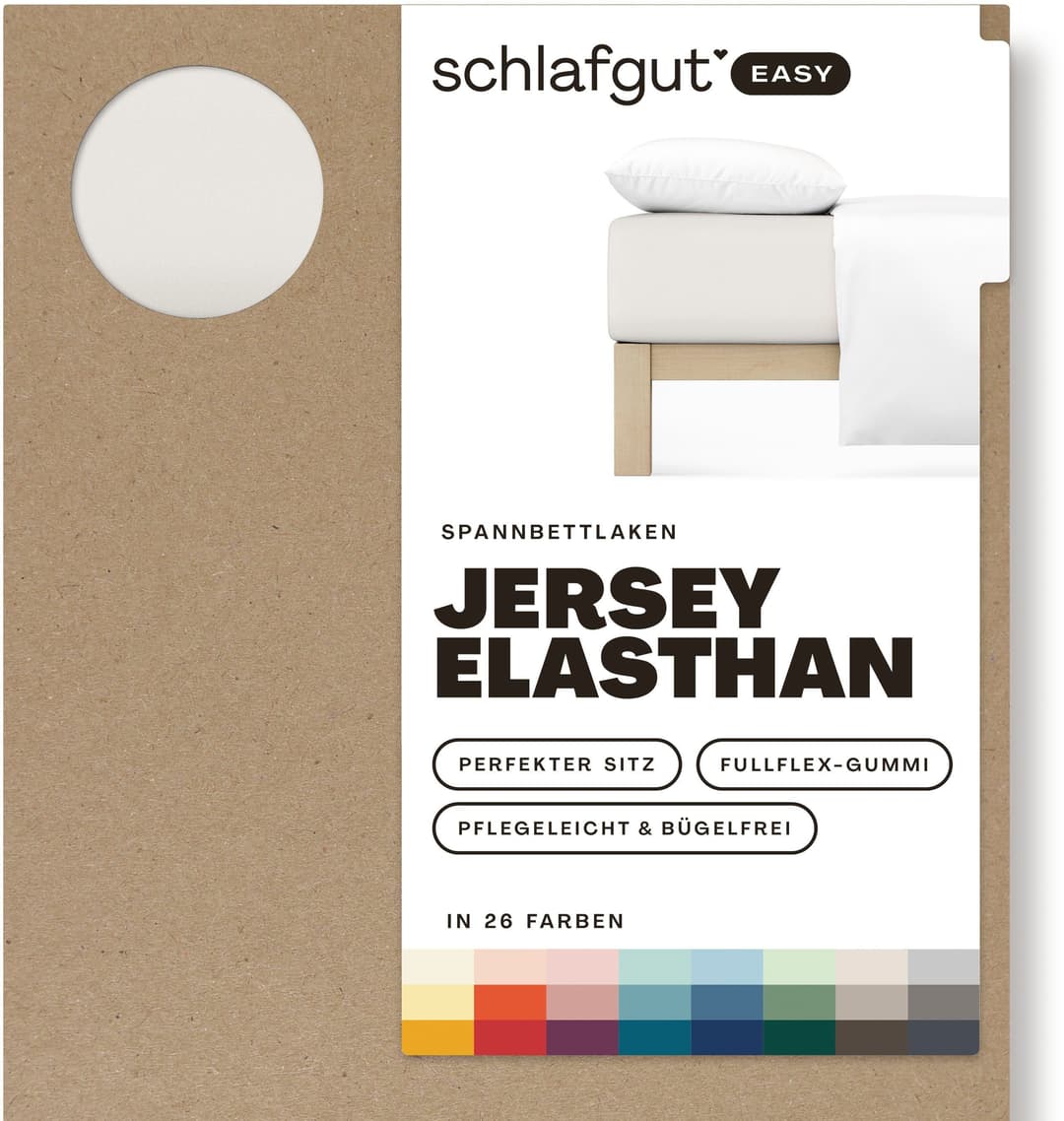 Schlafgut Spannbettlaken EASY JERSEY | Beige