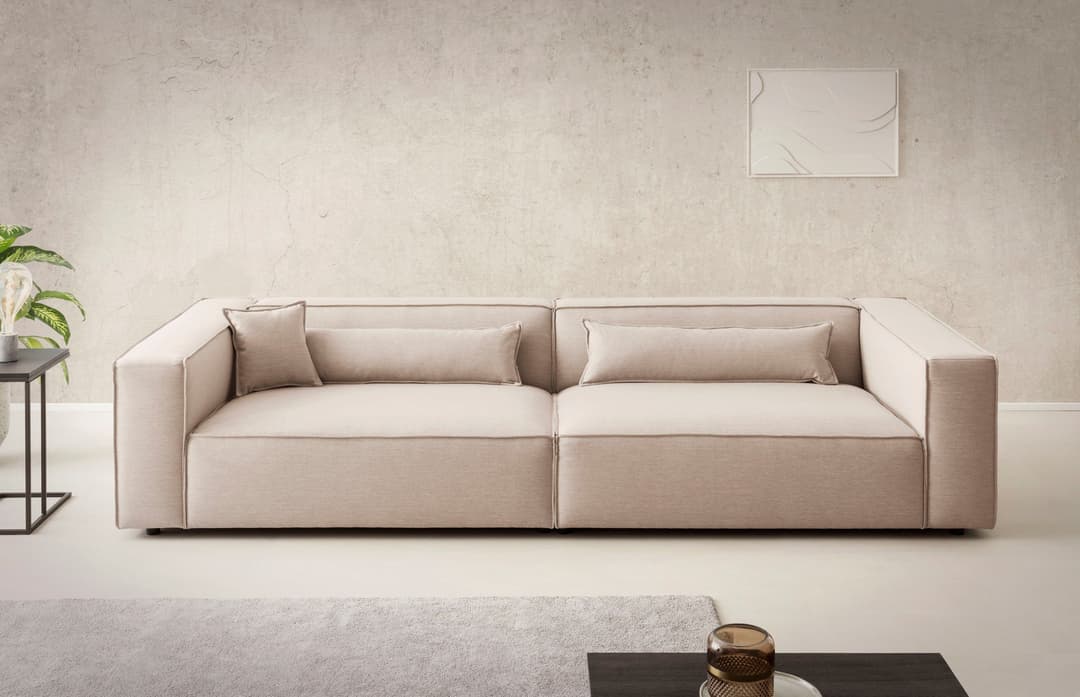 LeGer Home by Lena Gercke PIARA XXL 3-Sitzer Sofa | Beige