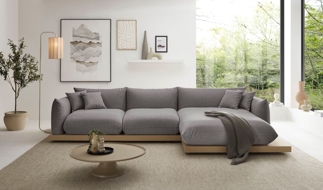 OTTO home Ecksofa Kalix L-Form | Grau
